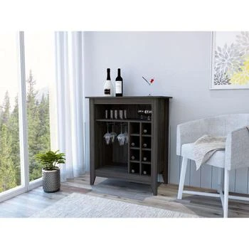 Depot E-Shop | DEPOT E-SHOP Mojito Bar Cabinet, Six Wine Cubbies, One Open Drawer, One Open Shelf, Countertop-Espresso, For Living Room,商家Premium Outlets,价格¥1161