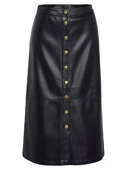 推荐Alberta Faux-Leather Midi-Skirt商品