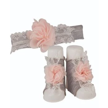 Baby Deer | Baby Girls Cotton Headband with Matching Peep Toe Socks,商家Macy's,价格¥277