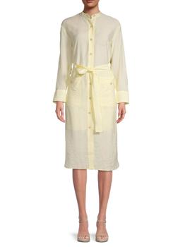 vince dress, Vince | Long-Sleeve Belted Shirtdress商品图片 3.5折