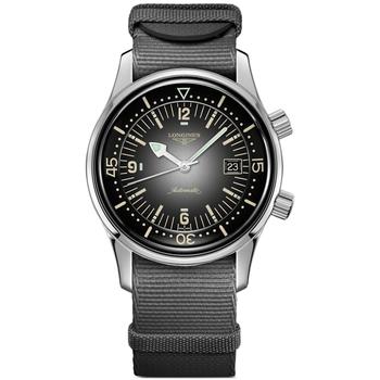 Longines | Men's Swiss Automatic Legend Diver Gray Fabric Strap Watch 42mm商品图片,