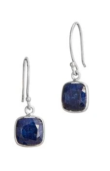 Savvy Cie Jewels | Sterling Silver Blue Sapphire 3.80 carat french wire earrings,商家Premium Outlets,价格¥222