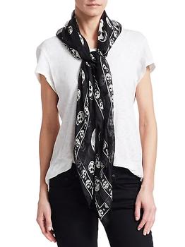 商品骷髅真丝雪纺围巾 丝巾,商家Saks Fifth Avenue,价格¥2525图片