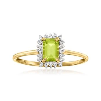 Ross-Simons | Ross-Simons Peridot Ring With . Diamonds in 14kt Yellow Gold,商家Premium Outlets,价格¥2040
