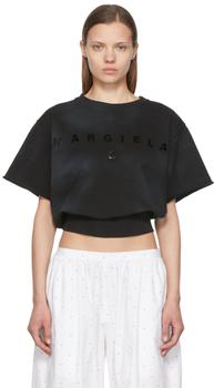 MAISON MARGIELA | Black Cotton Sweatshirt商品图片,3.4折