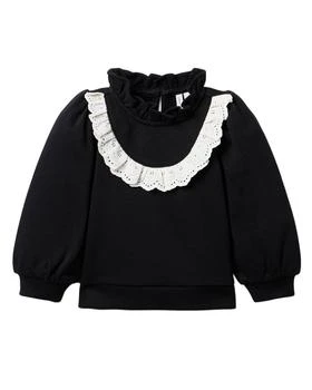 Janie and Jack | Janie and Jack Eyelet Ruffle Sweatshirt,商家Premium Outlets,价格¥187