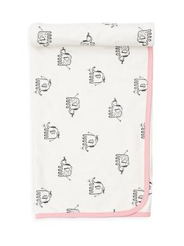 商品Kissy Kissy | Baby's Love Elephants Cotton Blanket,商家Saks Fifth Avenue,价格¥130图片