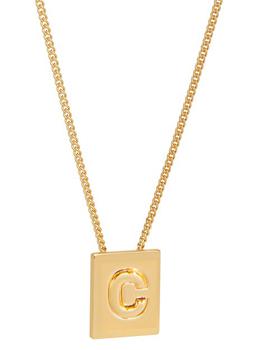 商品Alphabet C Necklace in  Brass with Gold Finish,商家24S,价格¥3476图片