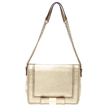 Kate Spade Surprise单肩包, [二手商品] Kate Spade | Kate Spade Gold Leather Flap Shoulder Bag商品图片 5.7折