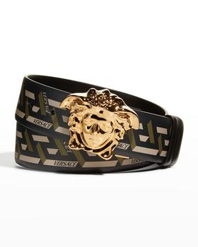 Versace | Men's Greca/Medusa Leather Belt商品图片,