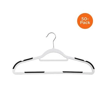 Honey Can Do | 50-Pack Slim Plastic Hangers with Anti-Slip Rubber Grips,商家Macy's,价格¥357