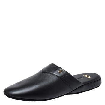 lv鞋, [二手商品] Louis Vuitton | Louis Vuitton x Supreme Black Leather Hugh Flat Slippers Size 39商品图片 5.2折, 满1件减$100, 满减