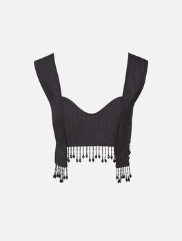 elyse walker, Ganni | Stretch Stripe Crop Top商品图片 2.5折×额外8折, 独家减免邮费, 额外八折
