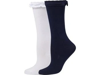 Jefferies Socks | Ruffle Knee High Socks 2-Pair Pack (Toddler/Little Kid/Big Kid/Adult),商家Zappos,价格¥126