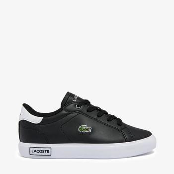 推荐Lacoste Kids' Powercourt Trainers - Black商品