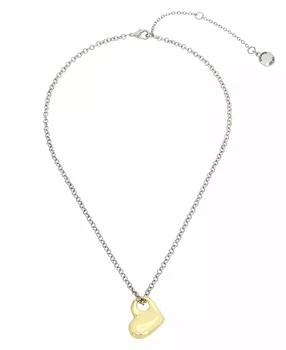 Steve Madden | Two-tone Puffy Heart Pendant Necklace,商家Macy's,价格¥108