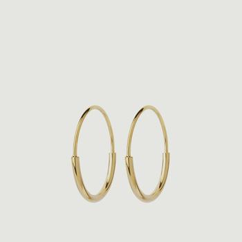 推荐Delicate 18 Hoop Earrings Gold Maria Black商品