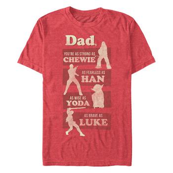 更多VAVA by Joy Han, Star Wars | Star Wars Men's Dad Is Like Chewie Han Yoda And Luke Short Sleeve T-Shirt商品图片 