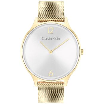 Calvin Klein | Gold-Tone Mesh Bracelet Watch 38mm商品图片,额外7.5折, 额外七五折