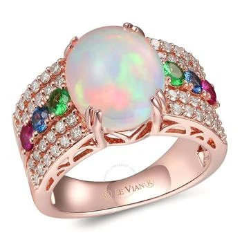 推荐Ladies Neopolitan Opal Ring set in 14K Strawberry Gold商品