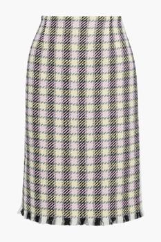 推荐Frayed gingham tweed pencil skirt商品