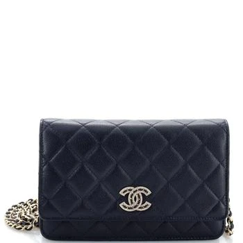 Chanel | Twisted Crystals CC Wallet on Chain Quilted Caviar,商家Premium Outlets,价格¥34341