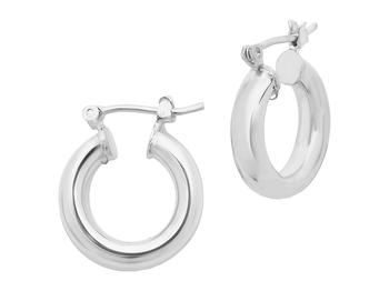 Sterling Forever | 0.75" Chunky Tube Hoops Earrings商品图片,