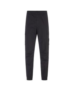 Stone Island | Man Black Cargo Trousers商品图片,8.6折