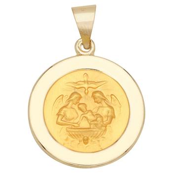 商品Macy's | Baptism Medal Pendant in 14k Yellow Gold,商家Macy's,价格¥1825图片