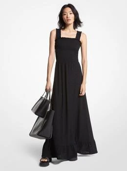 Michael Kors | Paisley Eyelet Smocked Woven Dress,商家Michael Kors,价格¥301