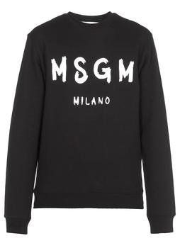 MSGM | MSGM Logo Printed Crewneck Sweatshirt商品图片,6.6折起×额外9折, 额外九折