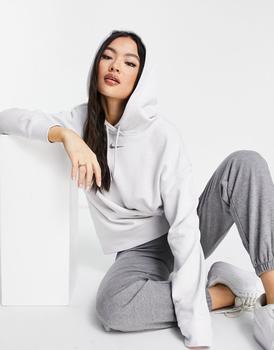 推荐Nike Lounge essential fleece oversized hoodie in grey marl商品