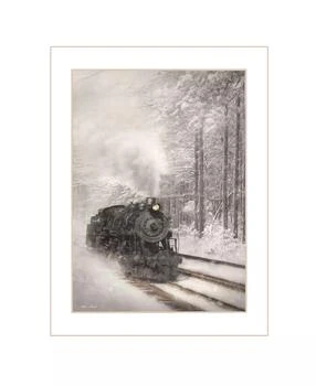 Trendy Décor 4U | Snowy Locomotive by Lori Deiter, Ready to hang Framed Print, White Frame, 14" x 18",商家Macy's,价格¥726