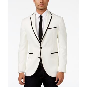 推荐Slim-Fit White with Black Trim Dinner Jacket, Online Only商品