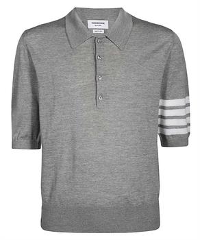 Thom Browne | Thom Browne 4-Bar Knitted Polo Shirt商品图片,8.1折