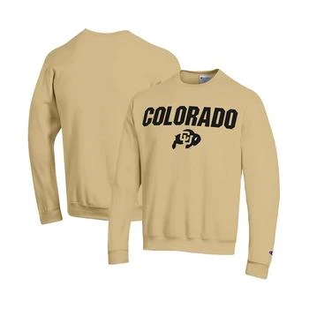 CHAMPION | Men's Gold Colorado Buffaloes Straight Over Logo Powerblend Pullover Sweatshirt 独家减免邮费