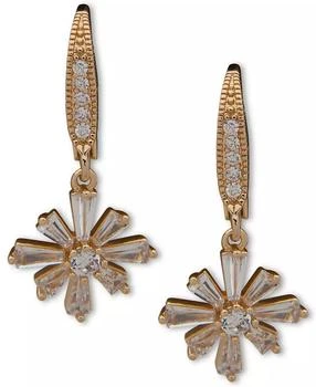 Anne Klein | Gold-Tone Cubic Zirconia Starburst Drop Earrings,商家Macy's,价格¥114