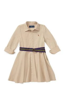 Ralph Lauren | Lauren Childrenswear Girls 2 6X Belted Cotton Chino Shirtdress,商家Belk,价格¥512