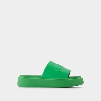 Ganni | Green Sporty Mix Plant-Based Mules商品图片,