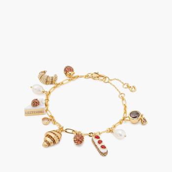 推荐Kate Spade New York Croissant Gold-Tone Charm Bracelet商品