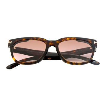 product Tom Ford Dark Havana & Gradient Brown Geometric Sunglasses FT0714-5552F image