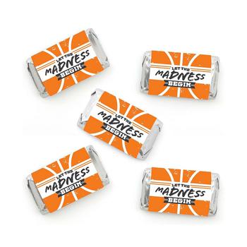Big Dot of Happiness | Basketball - Let the Madness Begin - Mini Candy Bar Wrapper Stickers - College Basketball Party Small Favors - 40 Count商品图片,