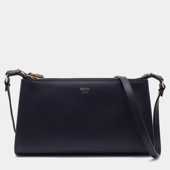 芬迪女包腰包, Fendi | Fendi Black Leather Pochette Crossbody Bag商品图片 