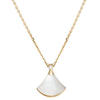 商品Bvlgari Divas' Dream Mother of Pearl Diamond 18K Yellow Gold Pendant Necklace图片