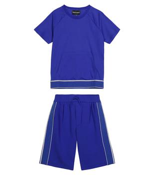 推荐Stretch-cotton T-shirt and shorts set商品