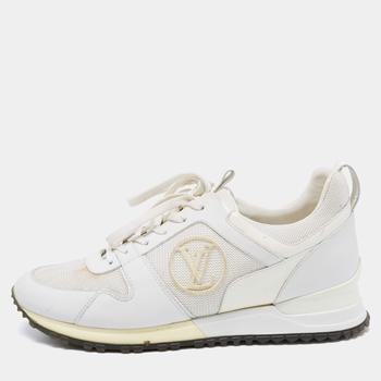 lv鞋, [二手商品] Louis Vuitton | Louis Vuitton White Mesh and Leather Run Away Low-Top Sneakers Size 38.5商品图片 