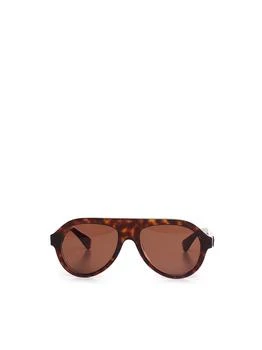 Bottega Veneta | Bottega Veneta Eyewear Pilot Frame Sunglasses 