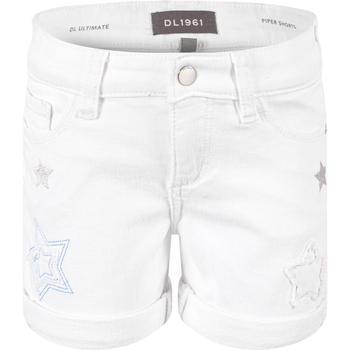 推荐Stars embroidery denim shorts in white商品