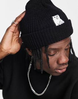 Rip N Dip | RIPNDIP lord nermal beanie in black商品图片,