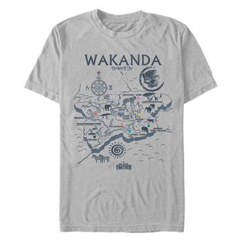 推荐Marvel Men's Black Panther Wakanda World Map Short Sleeve T-Shirt商品